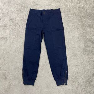 NWT KUT From The Kloth Womens High Rise Cargo Zip Cuffs Crop Jogger Navy Sz 4